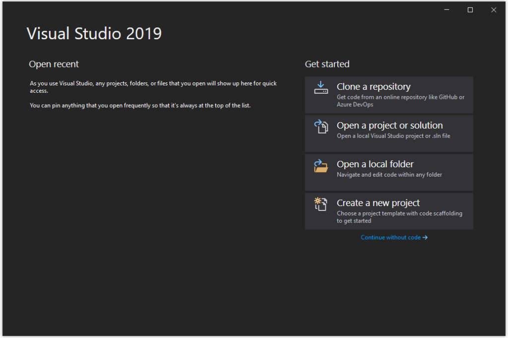 Visual Studio Project or Solution Explorer Screen